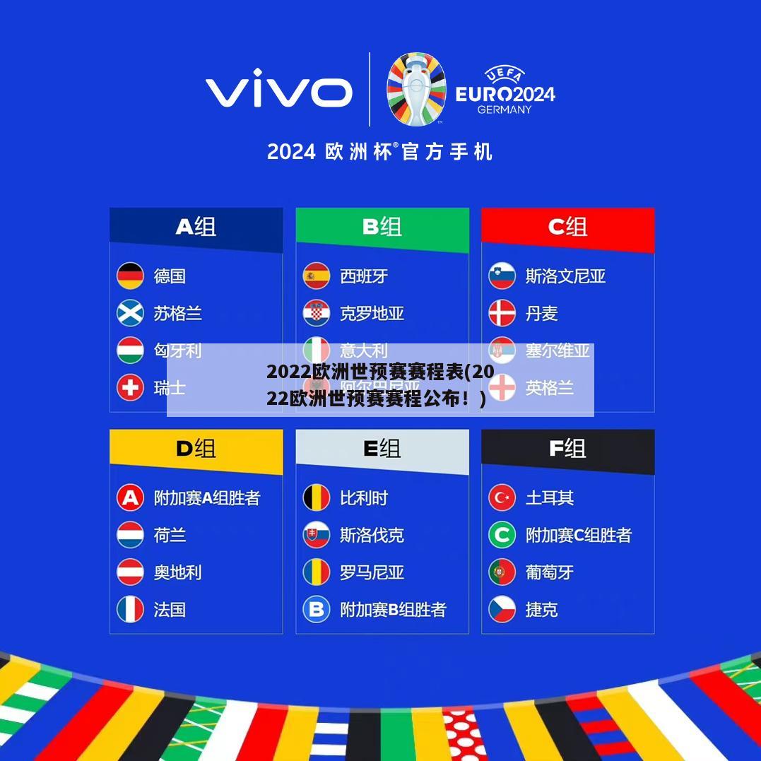 2022欧洲世预赛赛程表(2022欧洲世预赛赛程公布！)